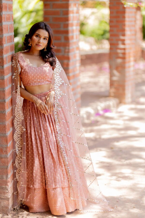 Salmon Lehenga Set - Image 6