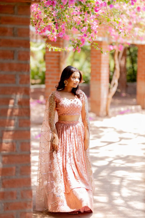 Salmon Lehenga Set - Image 8