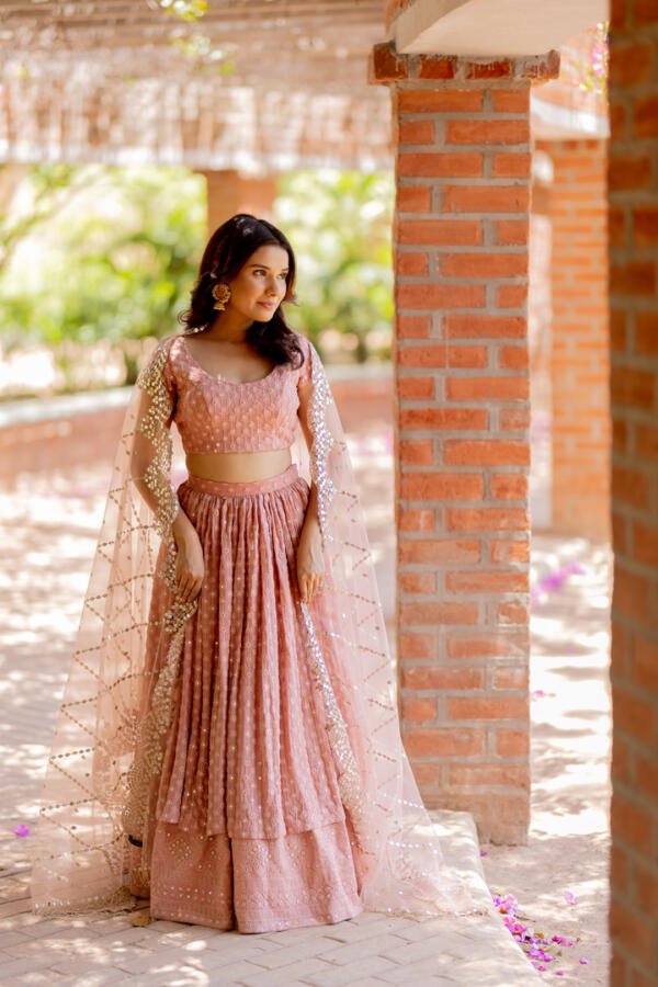 Salmon Lehenga Set - Image 7