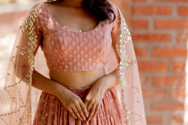 Salmon Lehenga Set - Image 3