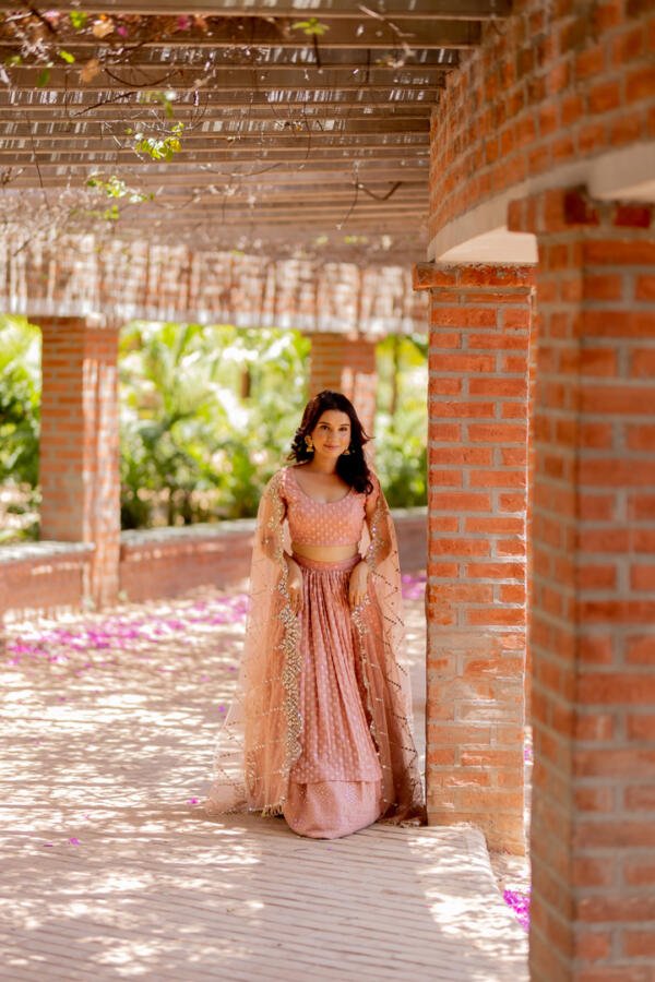 Salmon Lehenga Set - Image 9
