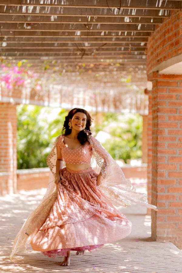 Salmon Lehenga Set - Image 5