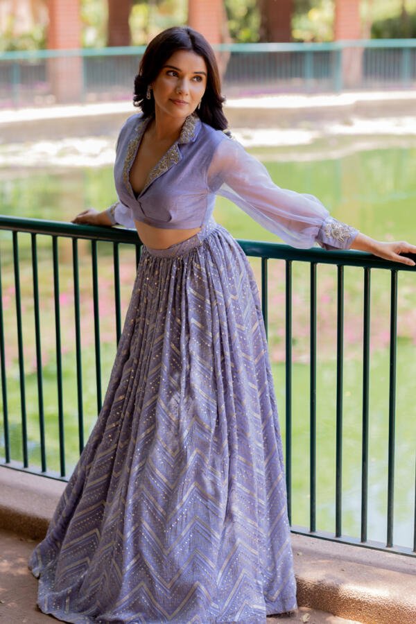 Lilac Lehenga Blouse Set