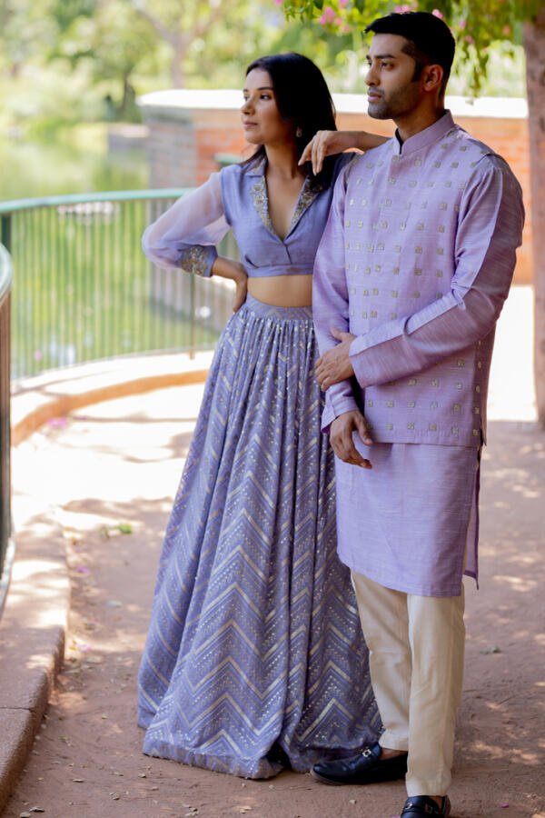 Lilac Bundi Kurta Pant Set - Image 4