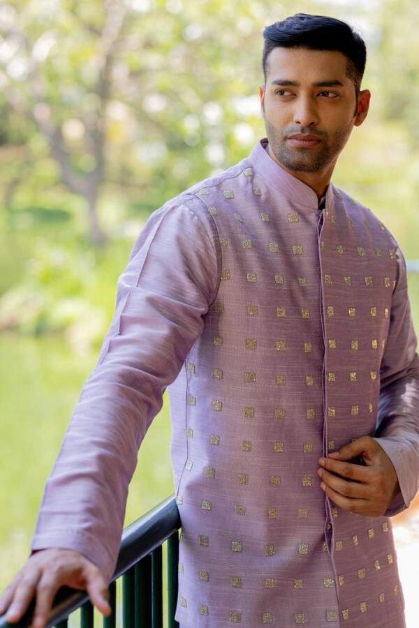 Lilac Bundi Kurta Pant Set - Image 6