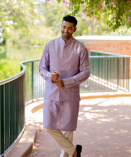Lilac Bundi Kurta Pant Set