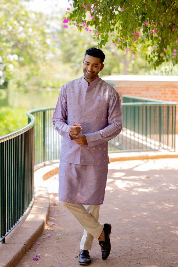 Lilac Bundi Kurta Pant Set