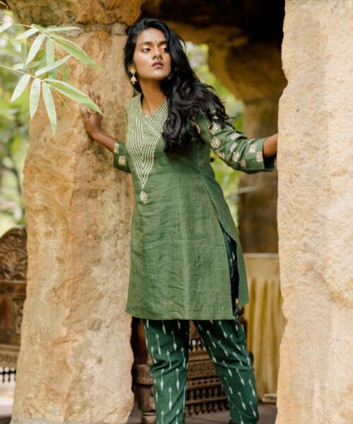Chanderi Kurta Set