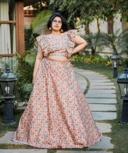 Scallop Lehenga Set