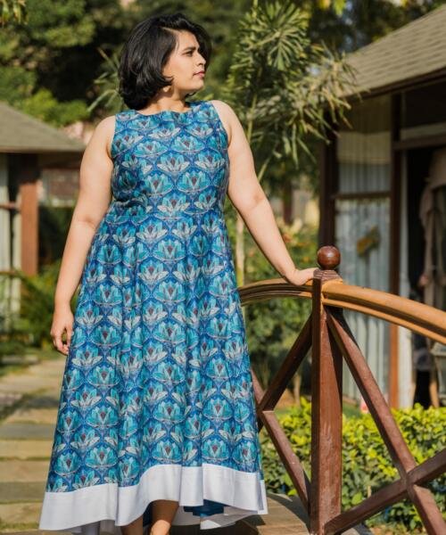 Lotus High low Dress