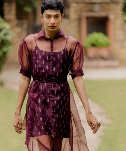 Organza & Ikat Dress
