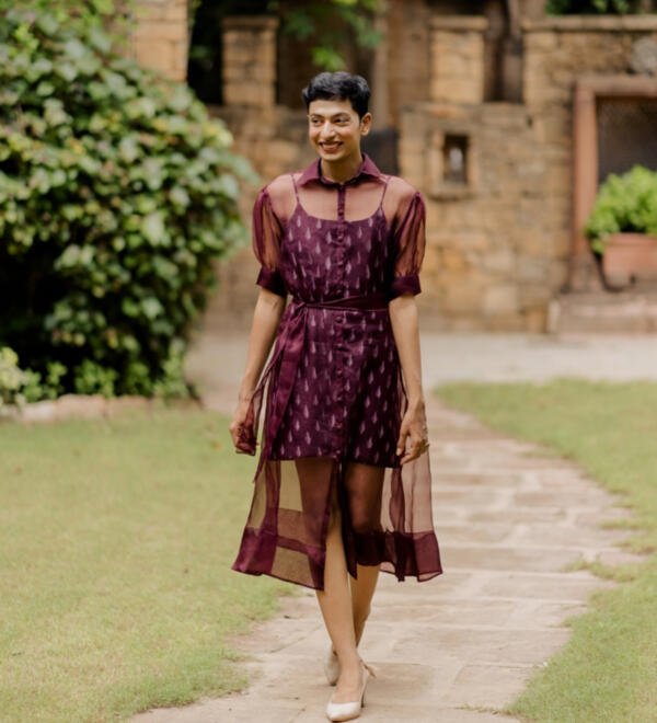 Organza & Ikat Dress - Image 3