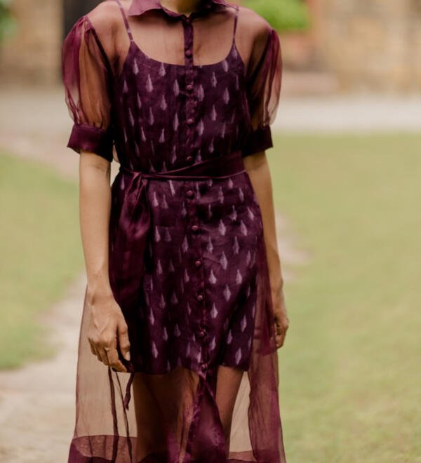 Organza & Ikat Dress - Image 4