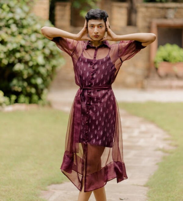 Organza & Ikat Dress - Image 5