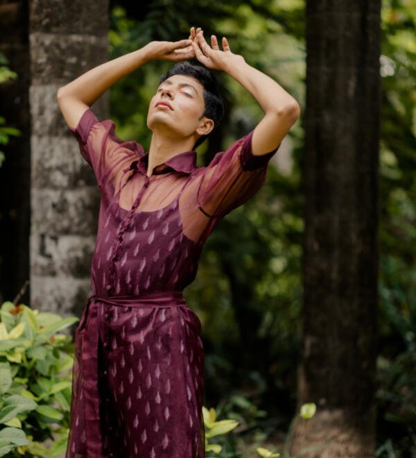 Organza & Ikat Dress - Image 7